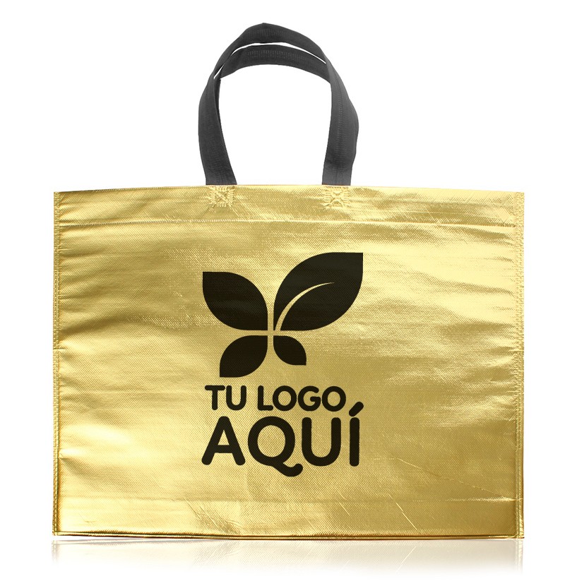 ecobolsa dorada 45x40x10